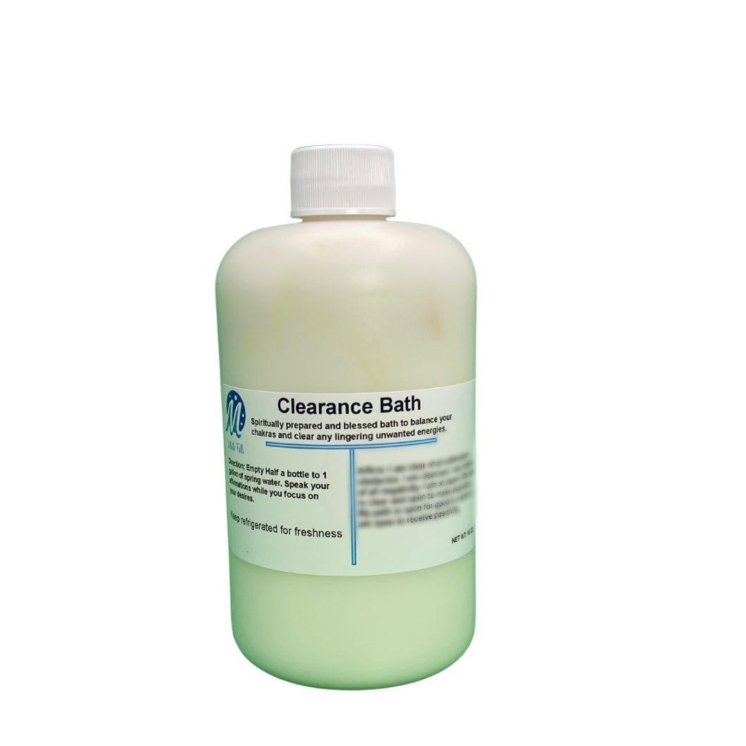 Cleanse and balance your energies with our Clearance Spiritual bath  handcrafted and blessed with intentions to clear and bring balance. Infused with herbs and oils for peace and energy clearing.